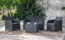 Rosalie 4 Seater Lounge Set with Storage Table - Grey